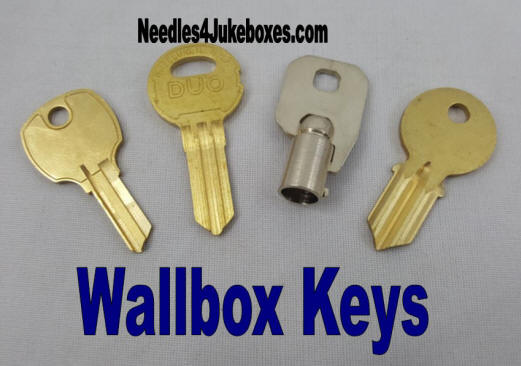 Wallbox Keys for Rowe/AMI, Seeburg S, Wurlitzer WC & WCX Locks
